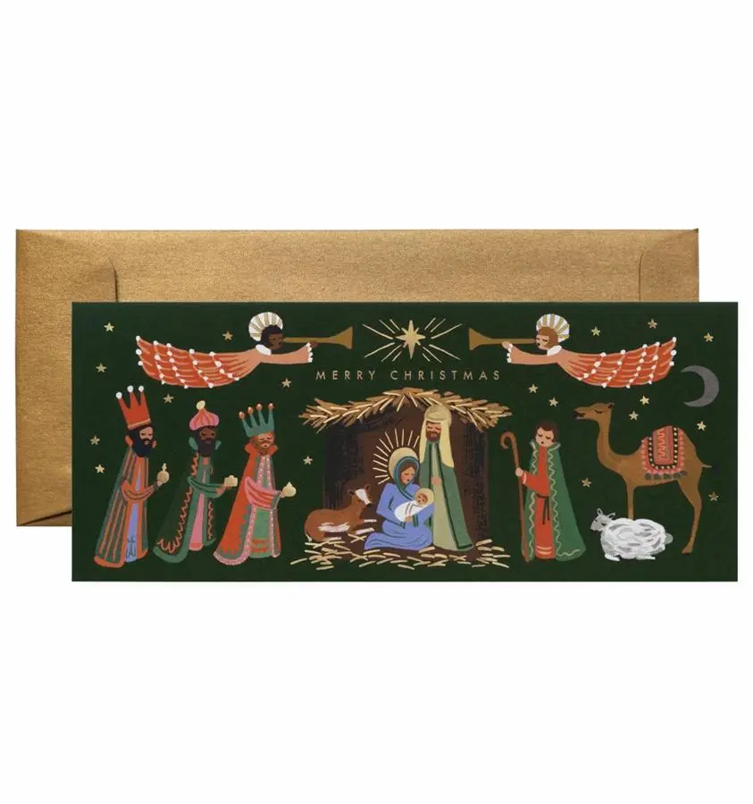 美國 RIFLE PAPER 聖誕卡/ Holiday Nativity