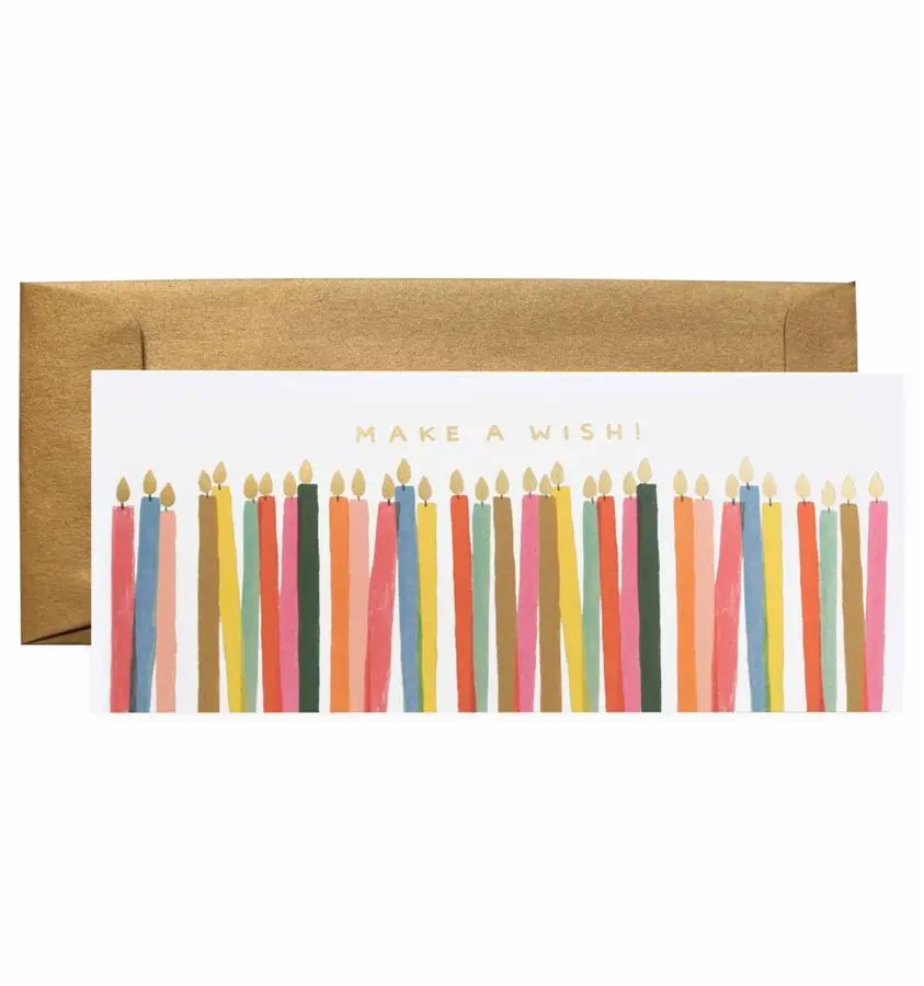美國RIFLE PAPER 生日卡/ Make a Wish Candles