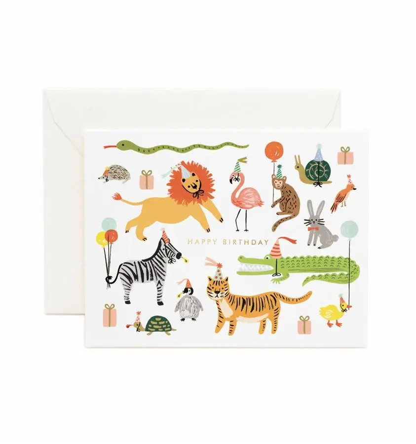 美國RIFLE PAPER 生日卡/ Party Animals