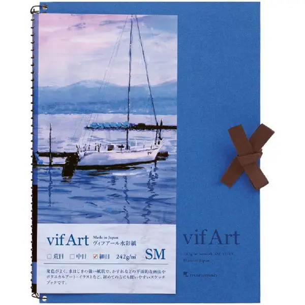 maruman vif ART 242g/m2水彩紙/ 細目SM/ 藍
