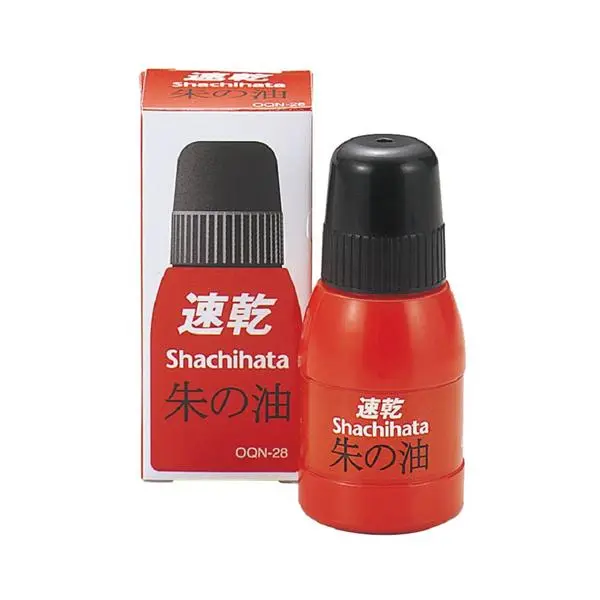 Shachihata速乾印泥補充油28ml/ 朱色