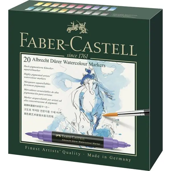 FABER-CASTELL雙頭水彩麥克筆套組/ 20支入