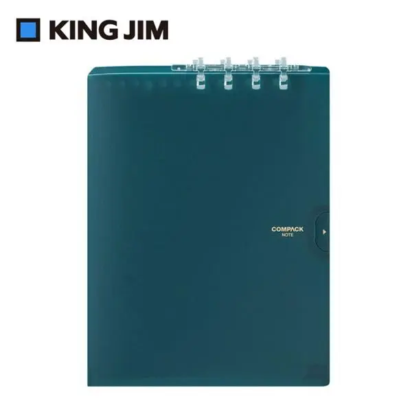 KING JIM COMPACK A4可對折活頁筆記本/ 透明/ 9956TY/ 藍灰色