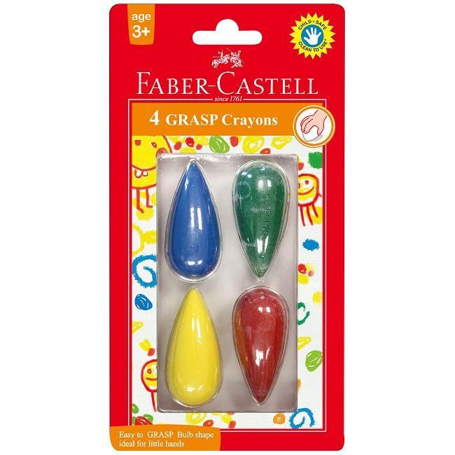 FABER-CASTELL學齡水滴可擦拭蠟筆/4色