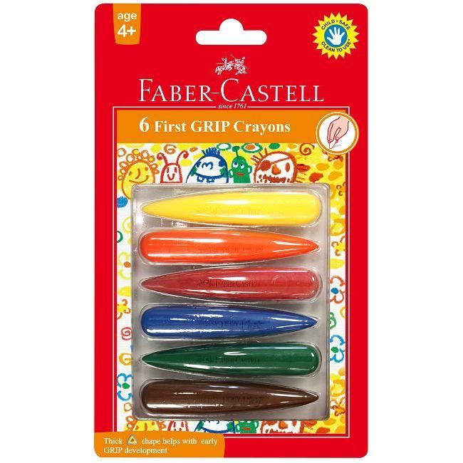FABER-CASTELL學齡子彈可擦拭蠟筆/6色