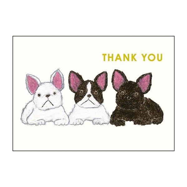 日本 Greeting Life 迷你感謝卡/ 米津祐介/ 小法國鬥牛犬