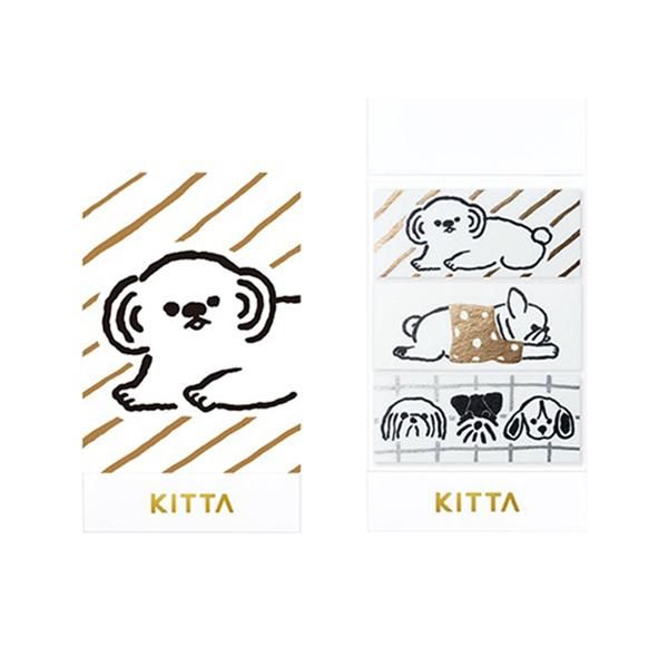 KING JIM KITTA隨身攜帶和紙膠帶箔押限定款/ 狗