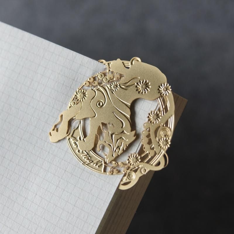 Tsnow辟邪白虎書籤/ 金色