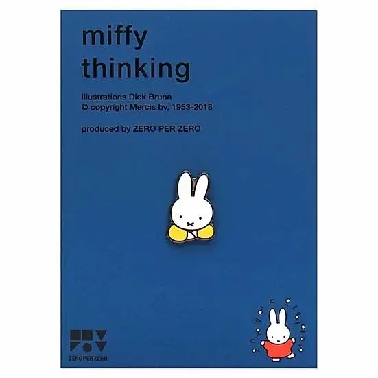 韓國ZERO PER ZERO Miffy 胸針/ Miffy Thinking