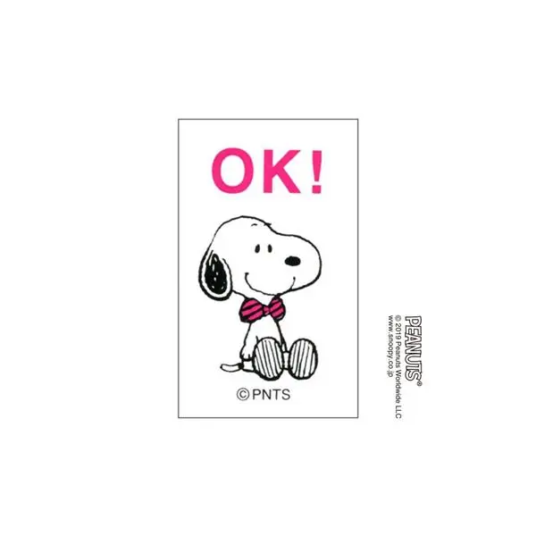 KODOMO Snoopy長方木頭印章/ G/ OK 1