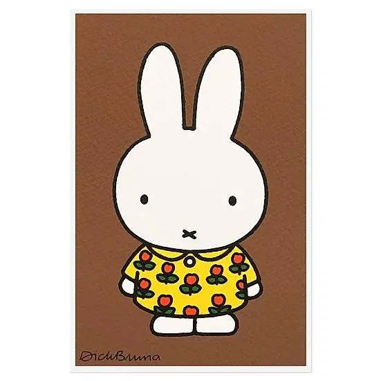 韓國ZERO PER ZERO Miffy Silkscreen 明信片/ Miffy Flower