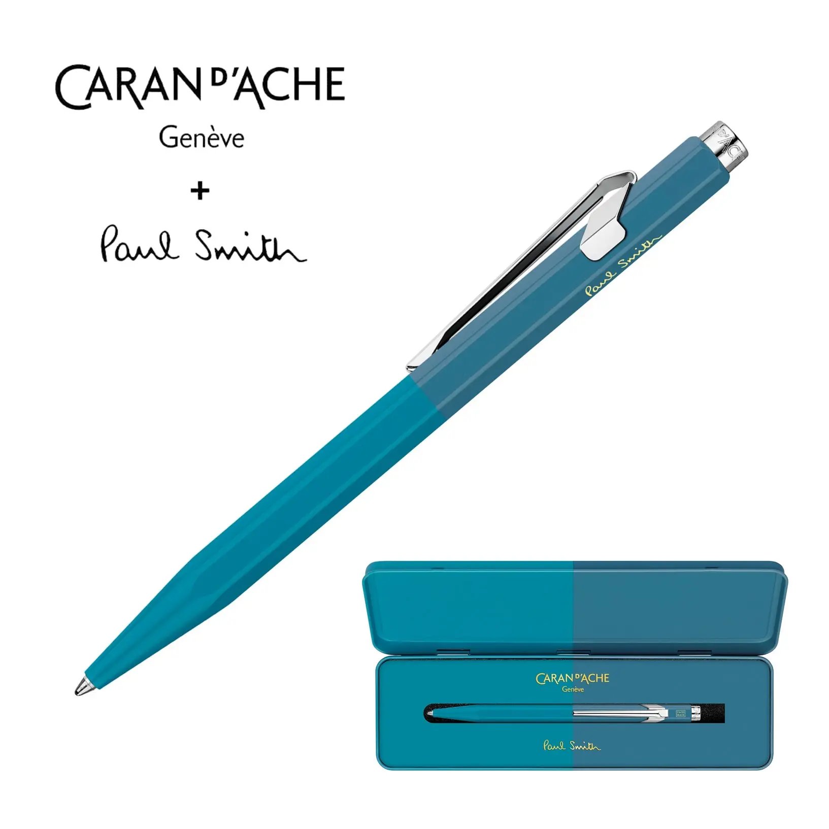 CARAN d'ACHE 849 Paul Smith原子筆IV/ 青藍/ 鋼藍