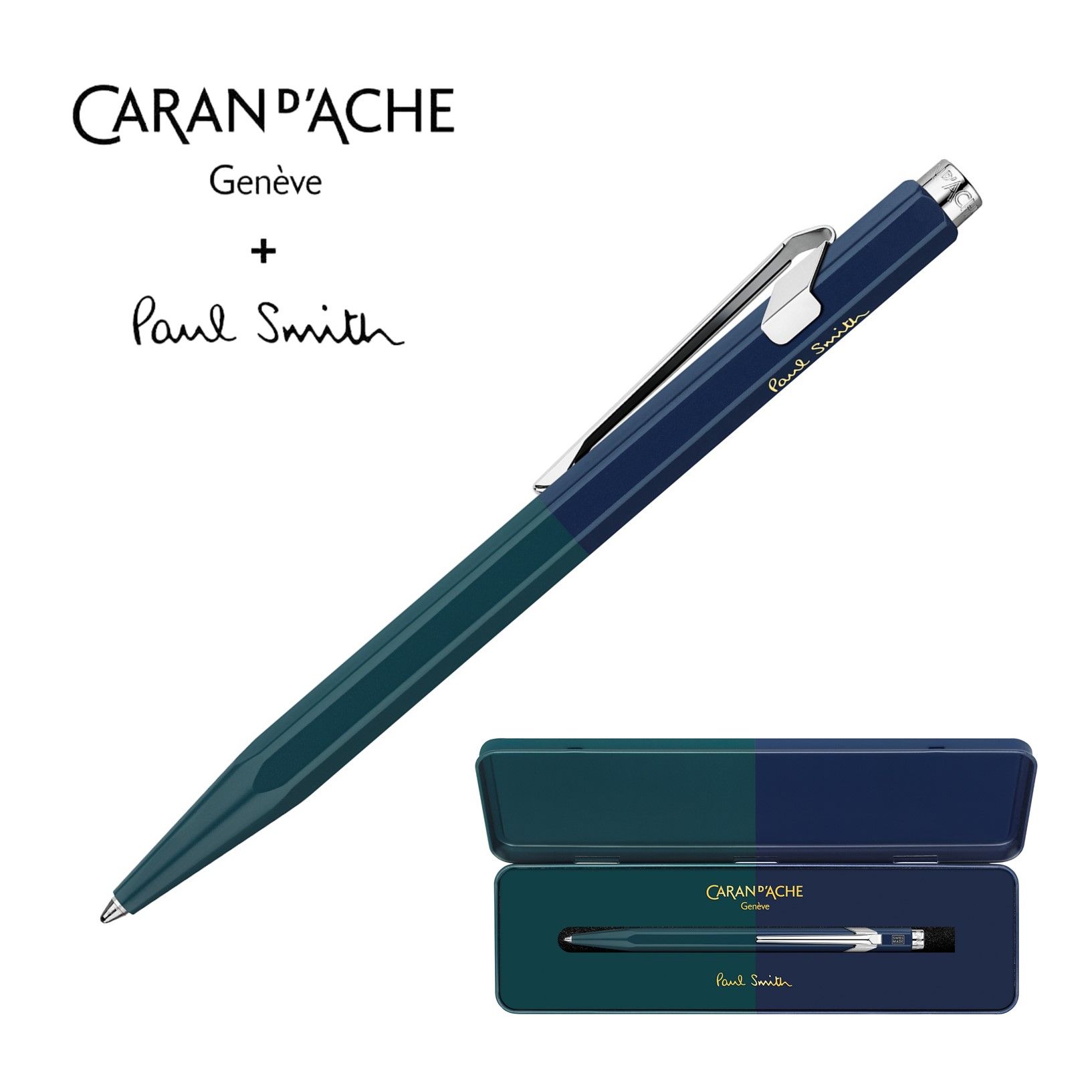 CARAN d'ACHE 849 Paul Smith原子筆IV/ 英國綠/ 海軍藍