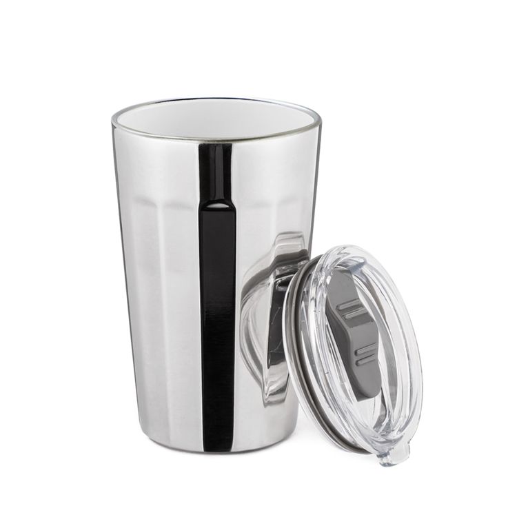 PO:Selected丹麥ICONY MUG棱角保溫杯/ 460ml/ 銀