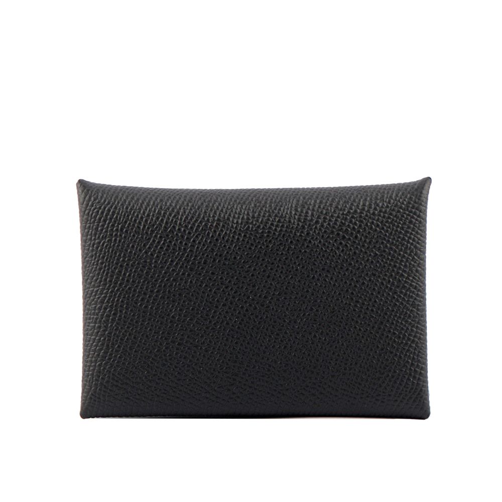 【HERMES】Calvi Epsom皮釦式名片/卡片夾(黑色)/HE27000008/ 平行輸入