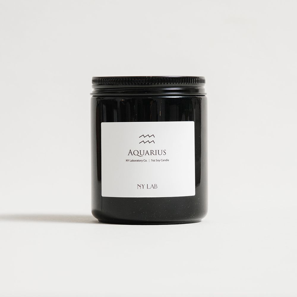 【NY LAB 紐約實驗室】紐約曼哈頓聯名款星座手工香氛蠟燭 7oz/ 水瓶座