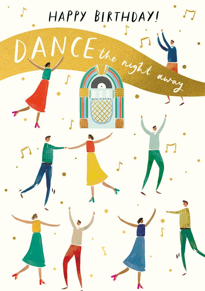 英國 ART FILE 生日卡/ Happy Birthday! Dance the Night Away