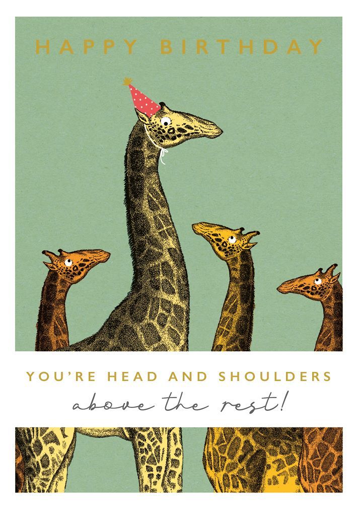 英國 ART FILE 生日卡/ Happy Birthday, You're Head and Shoulders Above the Rest!
