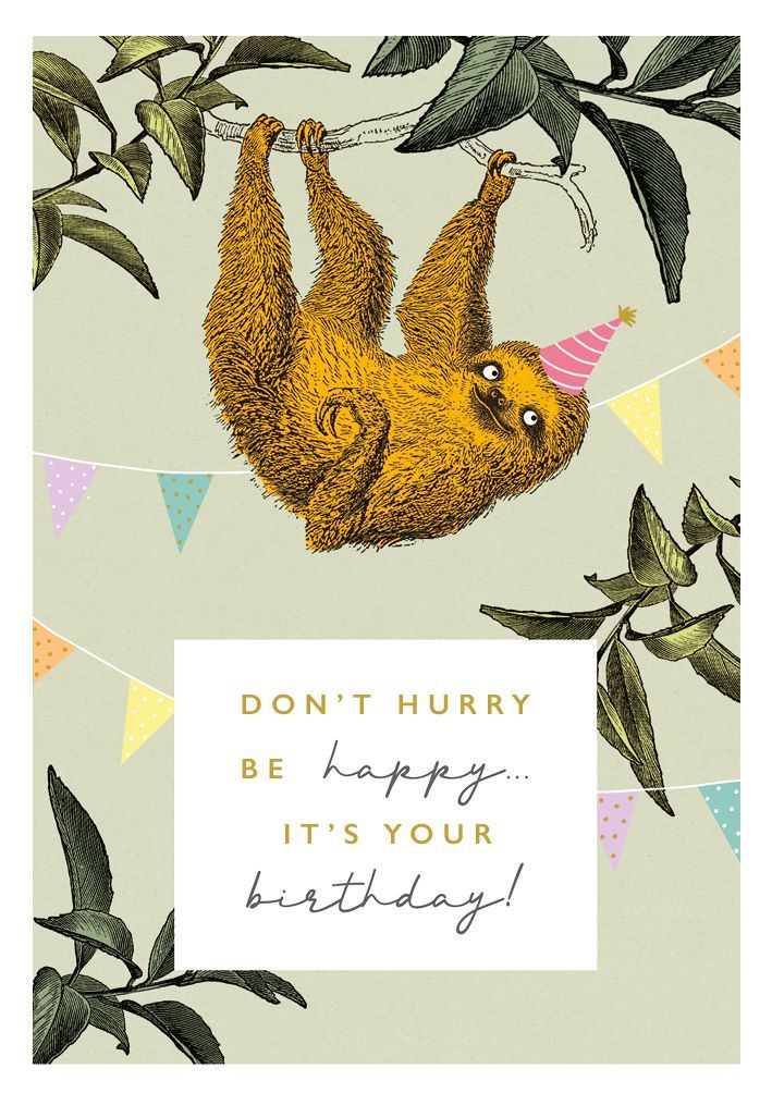 英國 ART FILE 生日卡/ Don't Hurry Be Happy...It's Your Birthday!