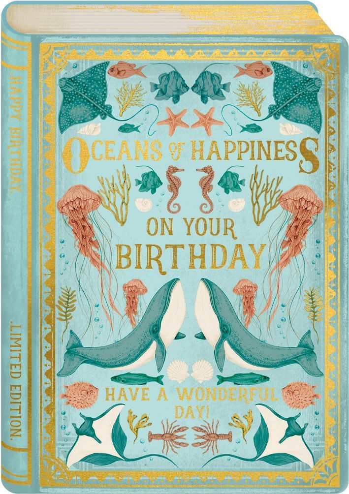 英國 ART FILE 生日卡/ Oceans of Happiness on Your Birthday, Have a Wonderful Day!