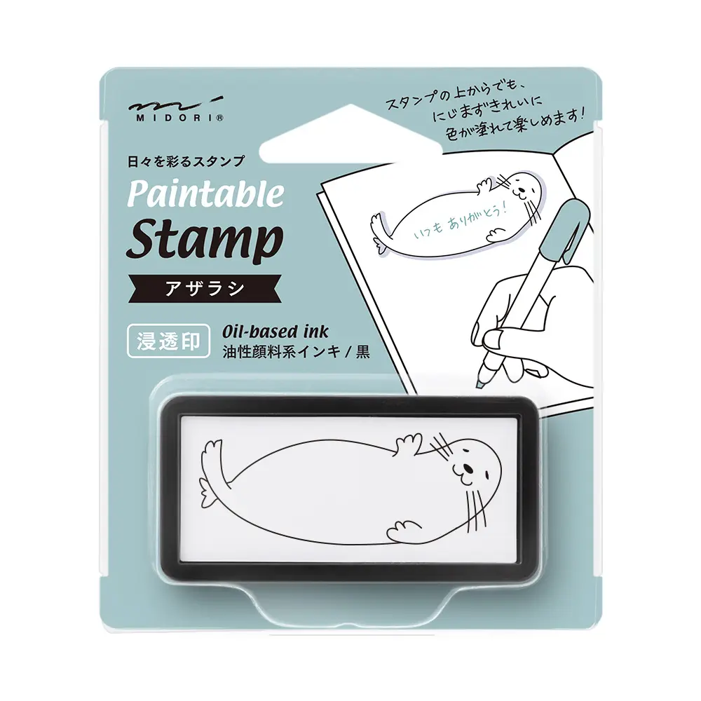 日本 MIDORI Paintable Pre-inked迷你印章/ 海豹