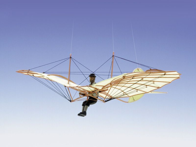 日本 AEROBASE DIY金屬飛機模型/ 李林塔爾/ 滑翔機