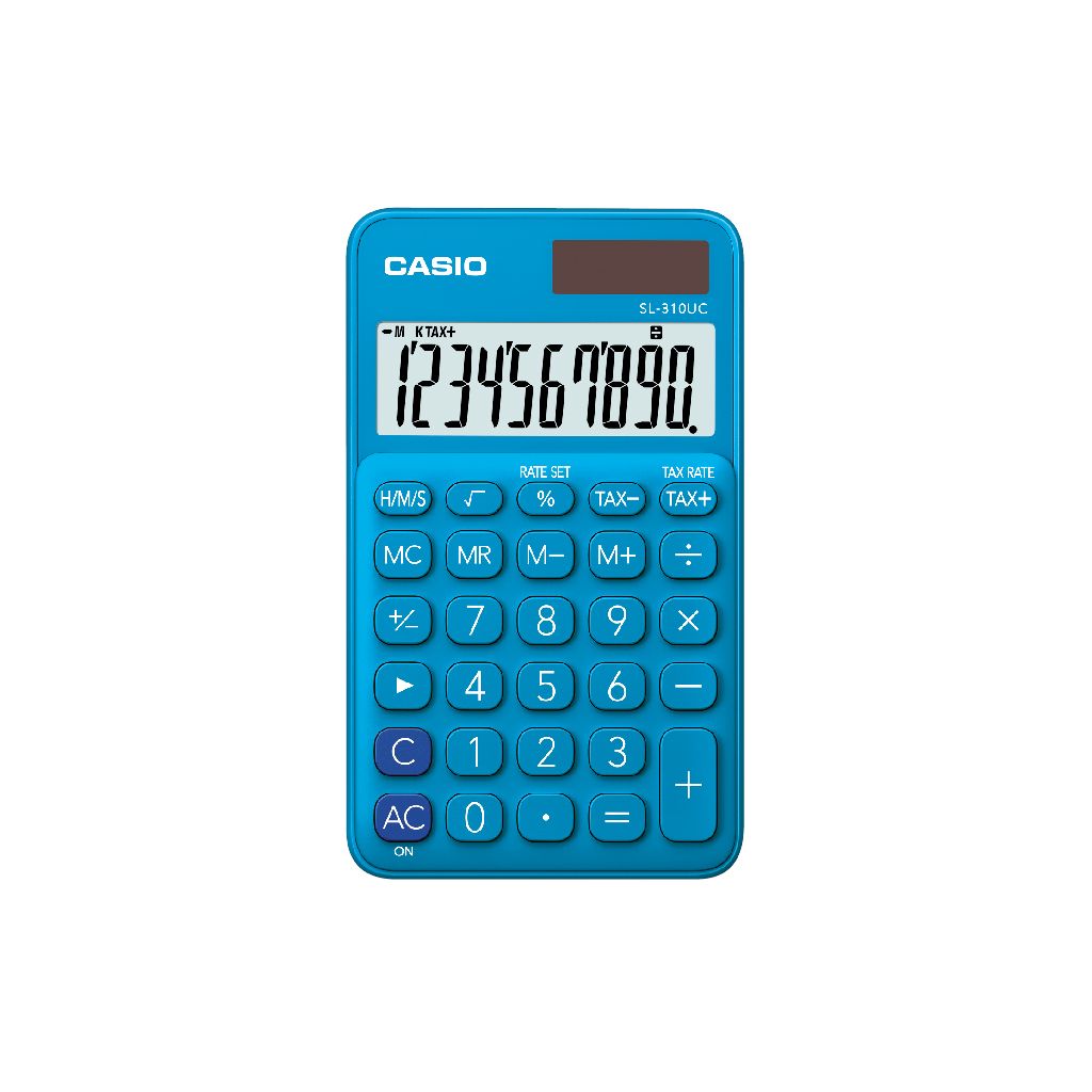 CASIO馬卡龍計算機/ 10位元/ 湖水藍/ SL-310UC-BU/ 新包裝
