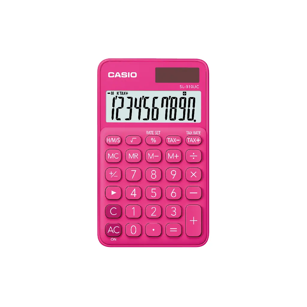CASIO馬卡龍計算機/ 10位元/ 蜜桃紅/ SL-310UC-RD/ 新包裝