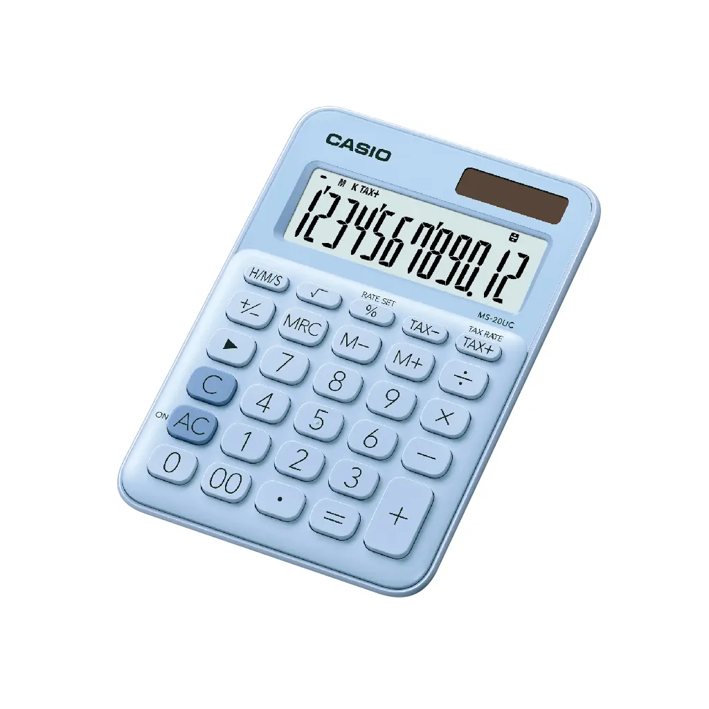 CASIO馬卡龍計算機/ 12位元/ 天空藍/ MS-20UC-LB