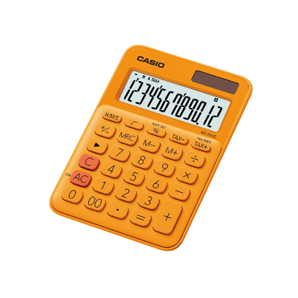 CASIO馬卡龍計算機/ 12位元/ 香橙橘/ MS-20UC-RG