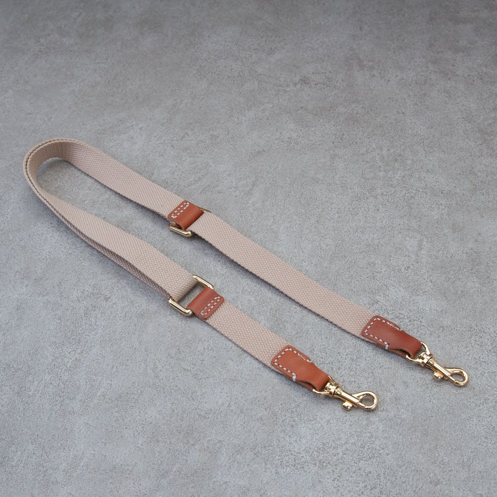 Be Two︱細版背帶 包包背帶 織帶 真皮 掛鉤 掛繩 吊繩/ 卡其色細版背帶