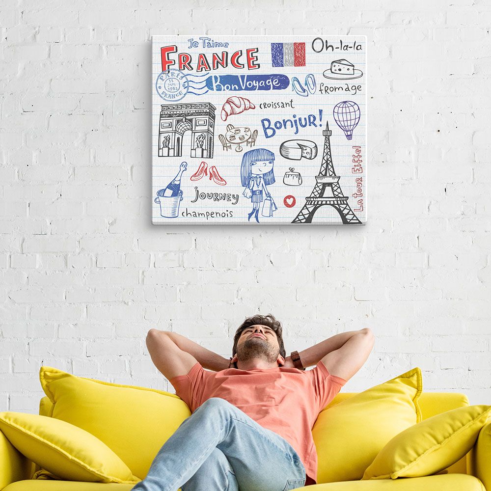 【日本VisualSonic】看見你的聲音 藍牙畫布音箱(大) - France