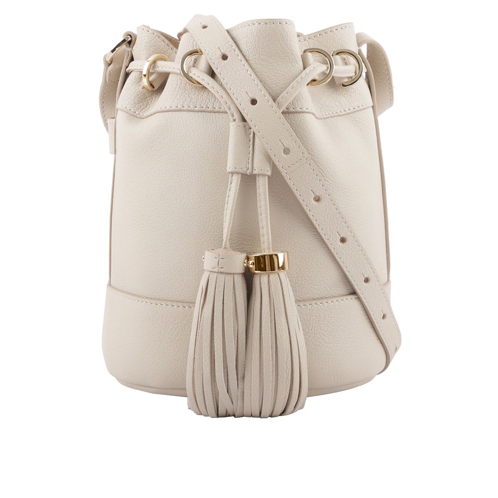 【SEE BY CHLOE】VICKI 山羊皮水桶包(米色)/平行輸入