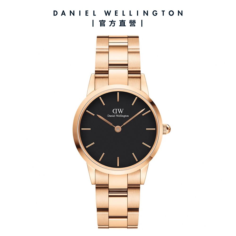 Daniel Wellington 手錶 Iconic Link 28mm/32mm精鋼錶 特調玫瑰金(DW00100212 DW00100214)/ 28mm