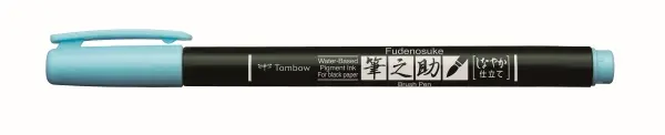 Tombow筆之助耐水性毛筆/ 粉彩色系/ 淡藍