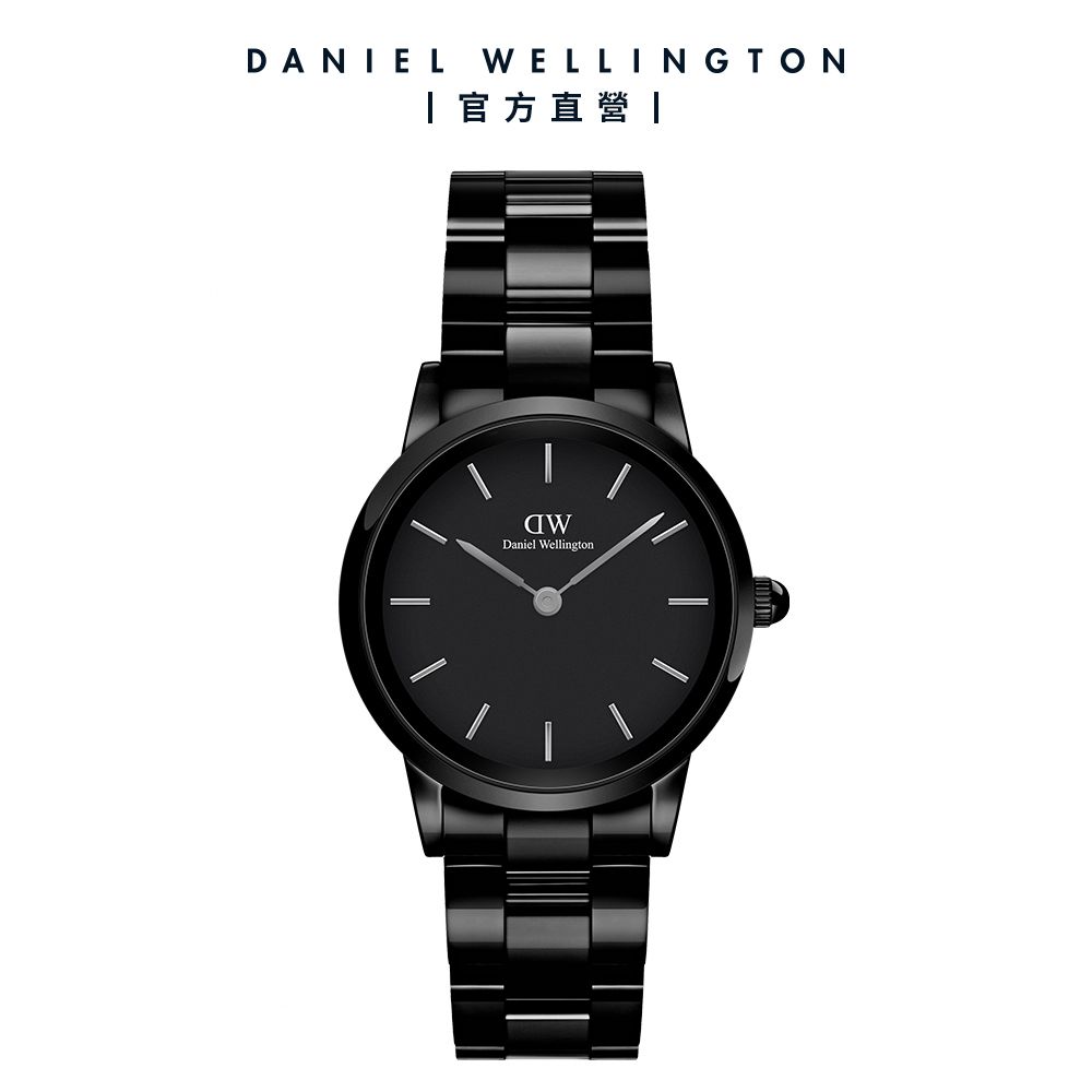 Daniel Wellington 手錶 Iconic Link Ceramic 28mm/32mm曜石黑陶瓷錶(DW00100414 DW00100415)/ 28mm