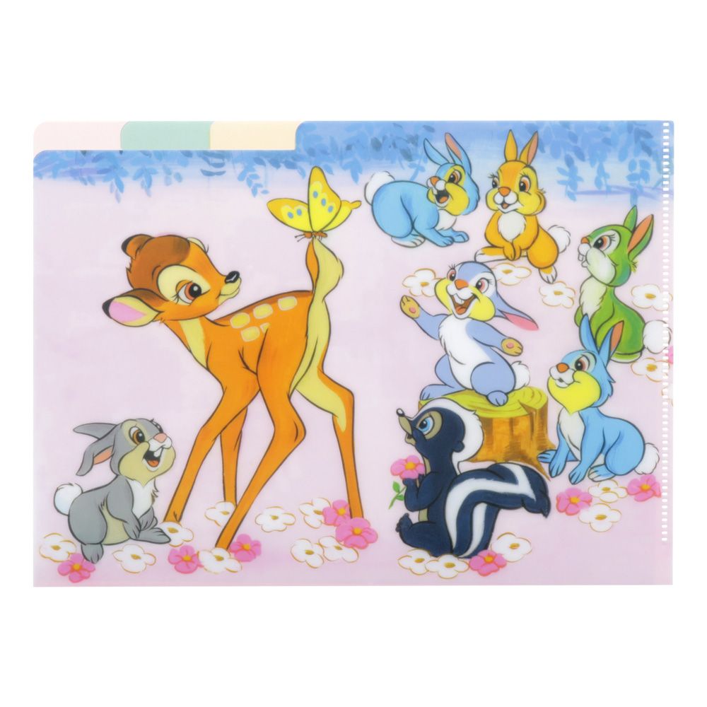 日本 sun-star Disney Retro Art Collection 3層資料夾/ A5/ 小鹿斑比
