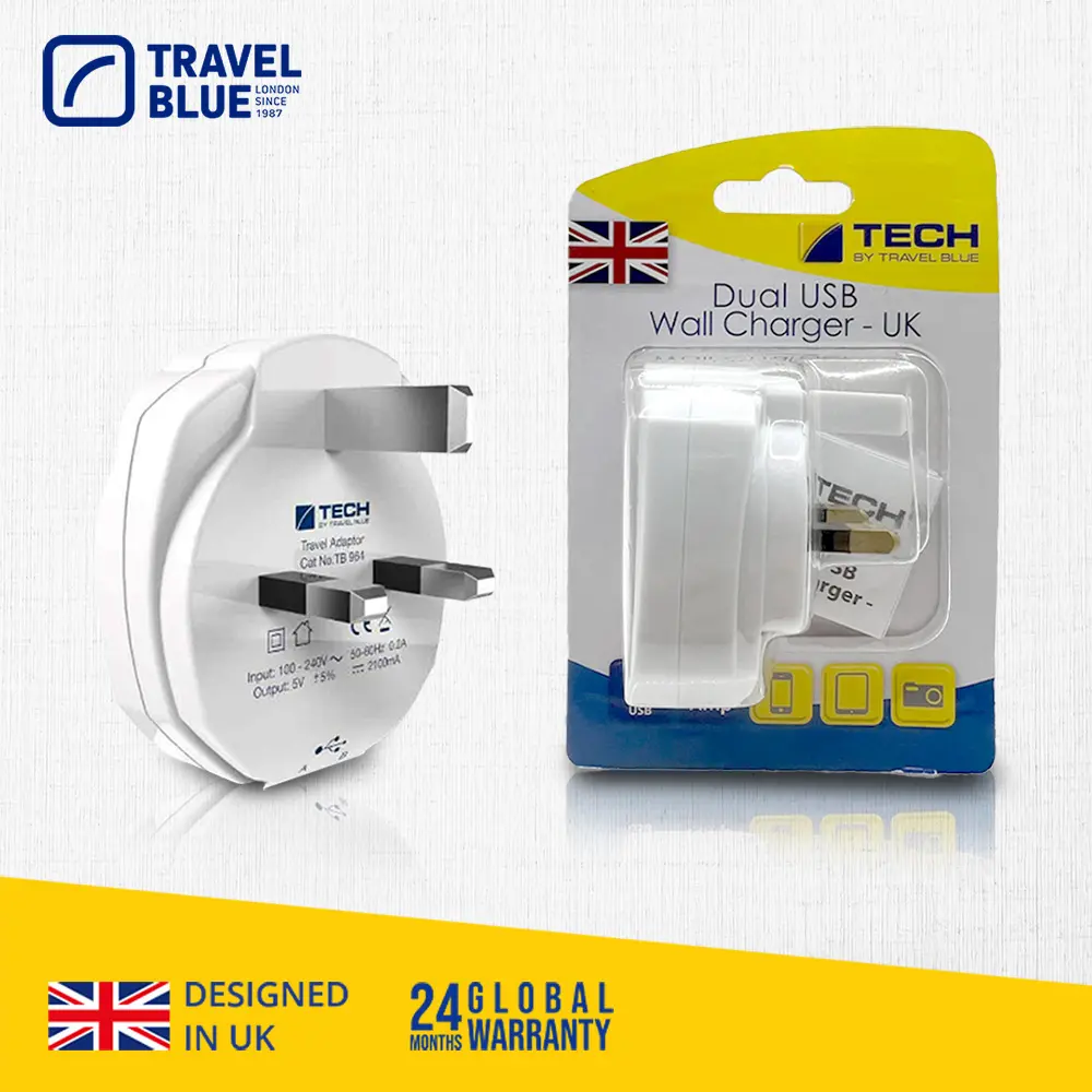 Travel Blue旅行英國USB充電器/ TB964