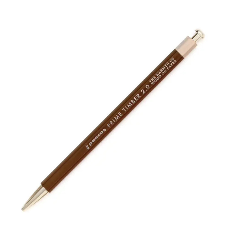 日本 HIGHTIDE Penco Prime Timber 自動鉛筆附削筆器/ 棕