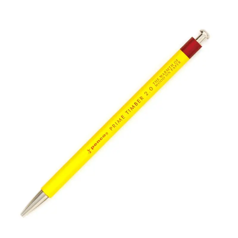 日本 HIGHTIDE Penco Prime Timber 自動鉛筆附削筆器/ 黃