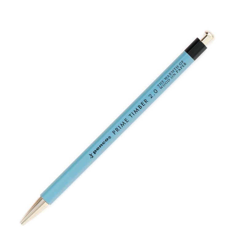日本 HIGHTIDE Penco Prime Timber 自動鉛筆附削筆器/ 藍