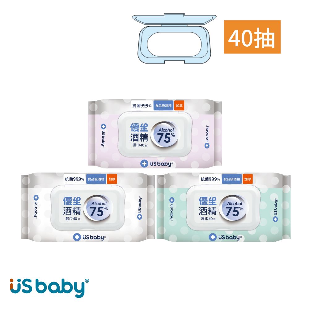 US baby優生酒精濕巾/ 75%/ 超厚型/ 40抽