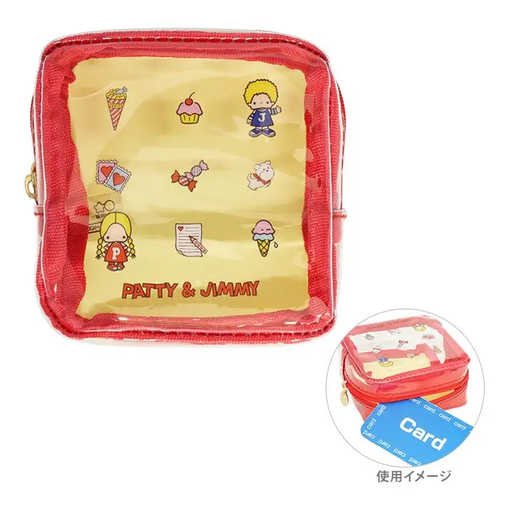 日本 sun-star 三麗鷗Sanrio Retro 2方型收納包/ 帕蒂&吉米