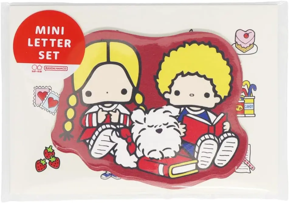 日本 sun-star 三麗鷗Sanrio Retro 2迷你信封信紙組/ 帕蒂&吉米