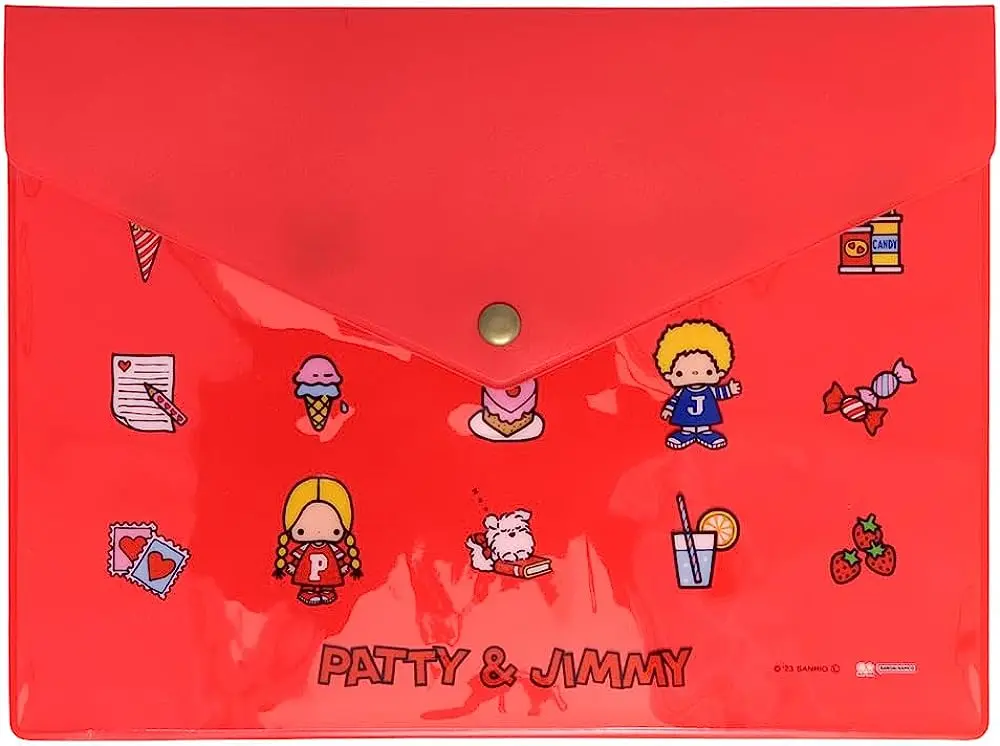 日本 sun-star 三麗鷗Sanrio Retro 2資料收納袋/ A5/ 帕蒂&吉米