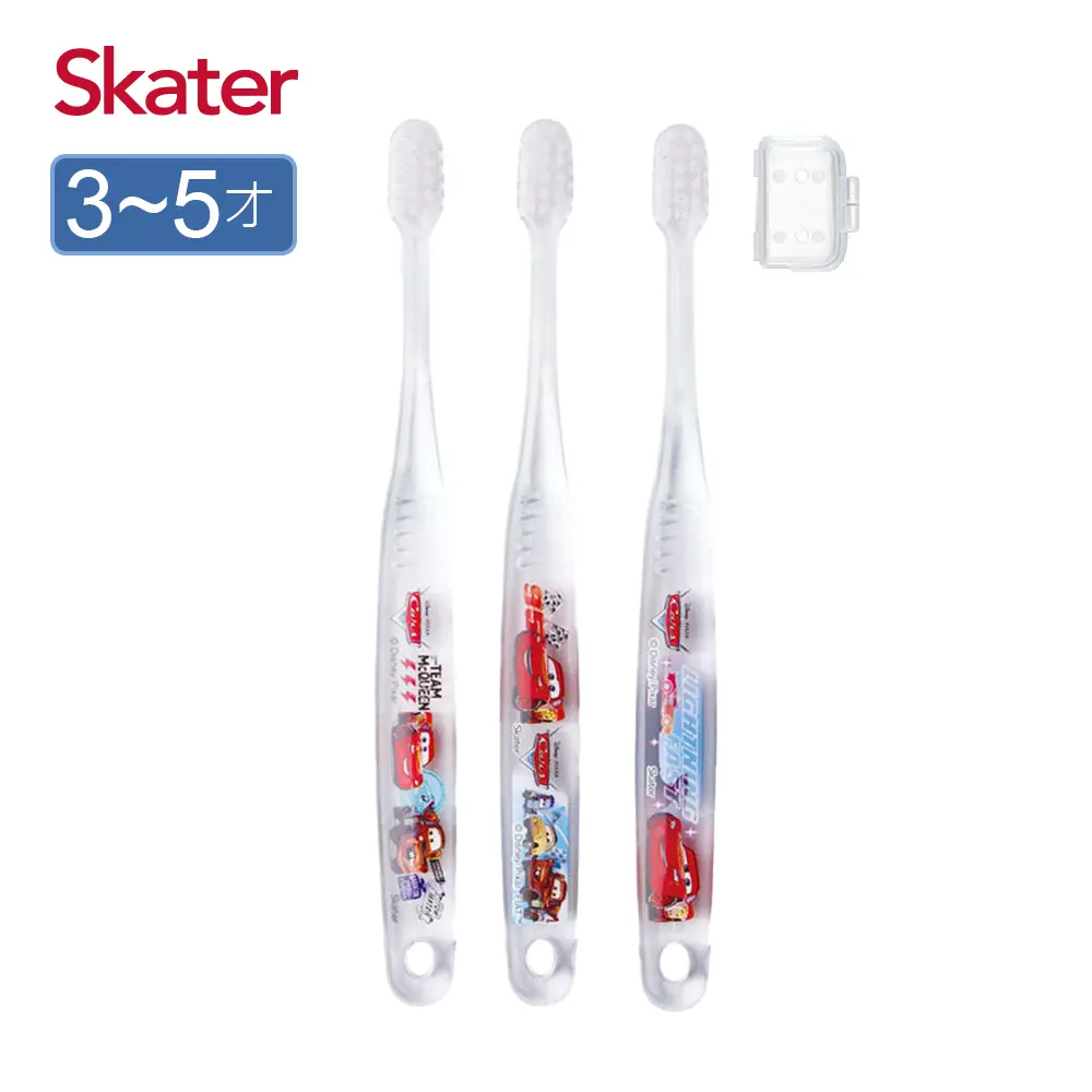 Skater兒童牙刷/ 3-5歲/ 3入組/ 閃電麥昆LMQ