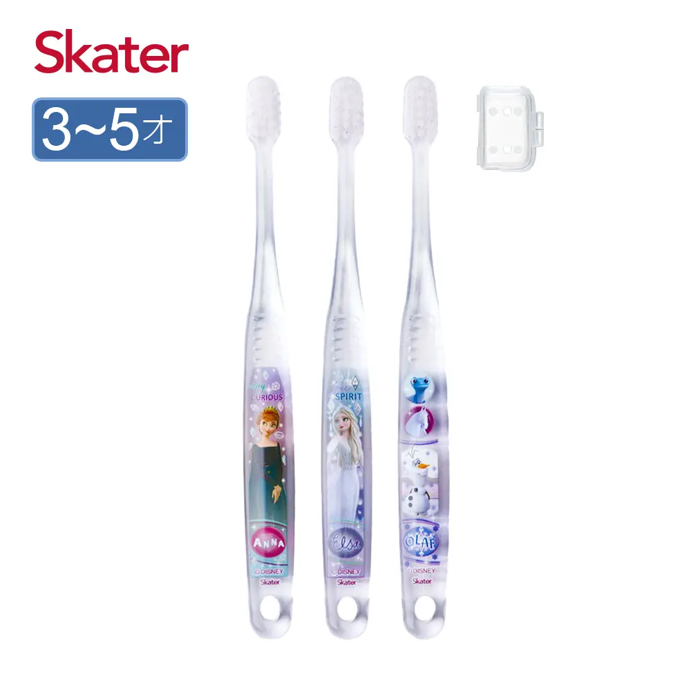 Skater兒童牙刷/ 3-5歲/ 3入組/ 冰雪奇緣Bubble