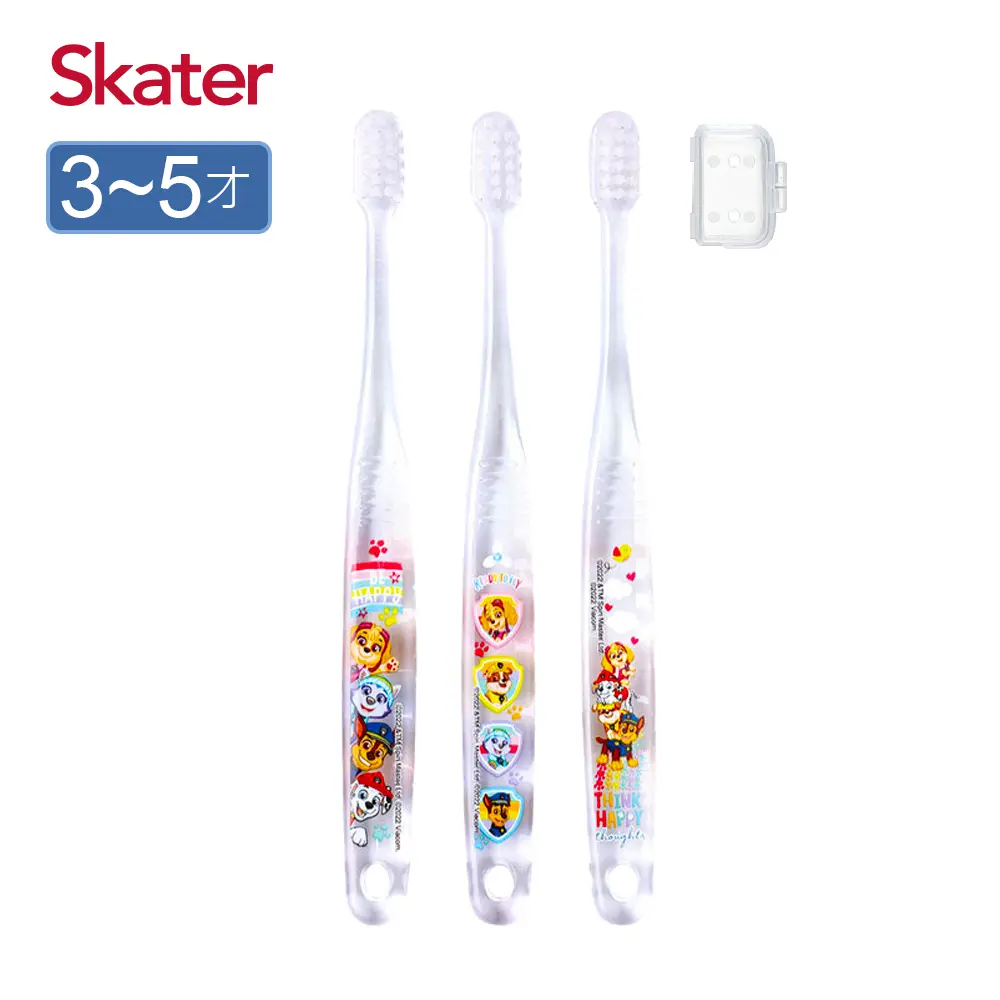 Skater兒童牙刷/ 3-5歲/ 3入組/ 紫/ 汪汪隊