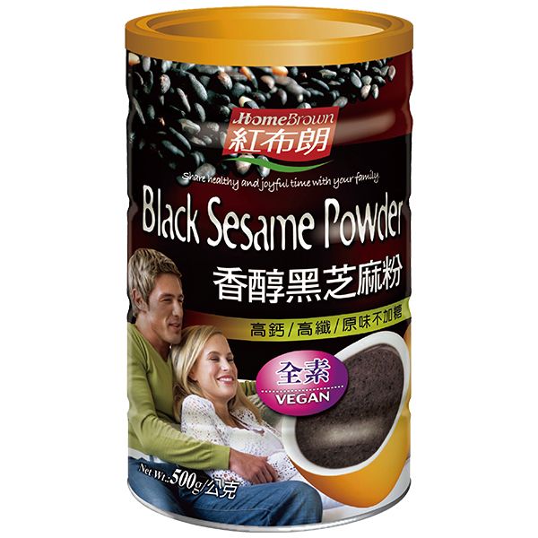 紅布朗 香醇黑芝麻粉 (500gX3罐)- 下單再送大燕麥片800gX1罐