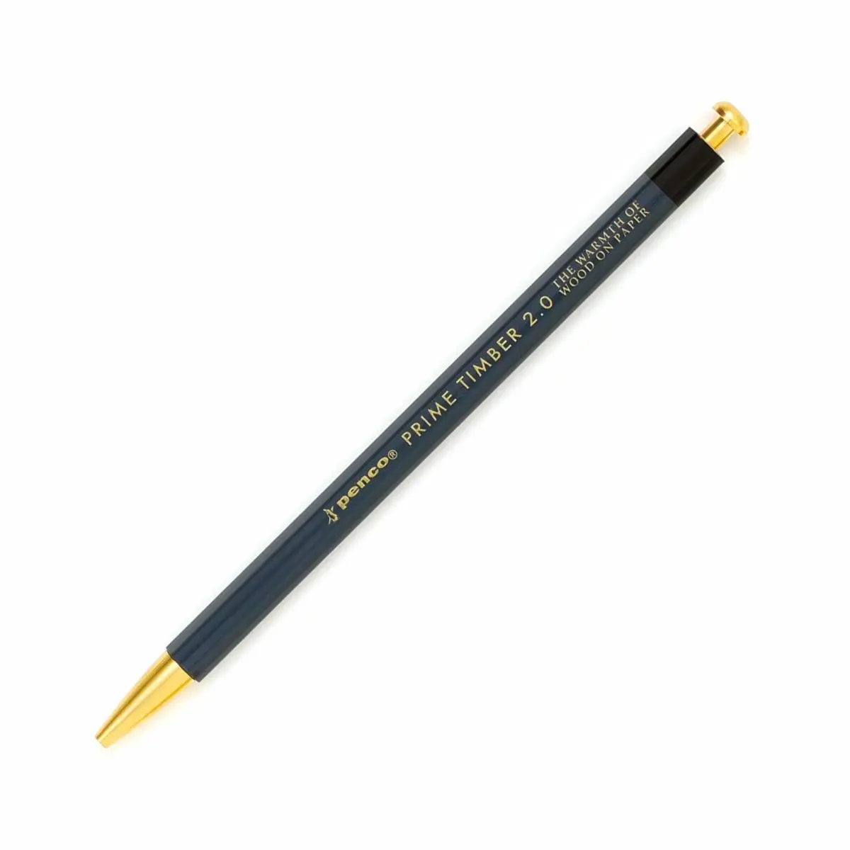 日本 HIGHTIDE Penco Prime Timber 自動鉛筆附削筆器/ 黃銅/ 黑